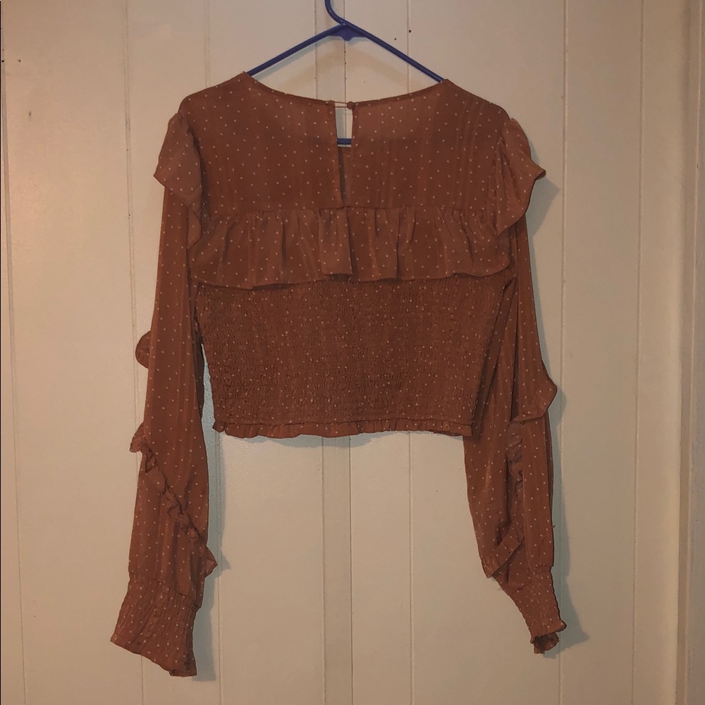 Storia Terracotta Ruffle Blouse - Picture 3 of 4